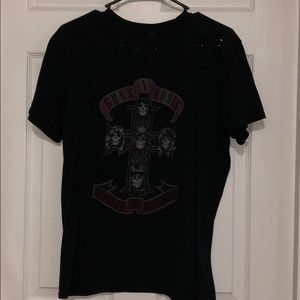 Guns and roses nibbled t-shirt
